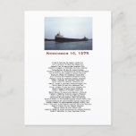The Edmund Fitzgerald with Crew Names Gift Box Postcard