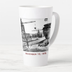 The Edmund Fitzgerald with Crew Names Latte Mug