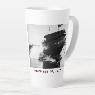 The Edmund Fitzgerald with Crew Names Latte Mug