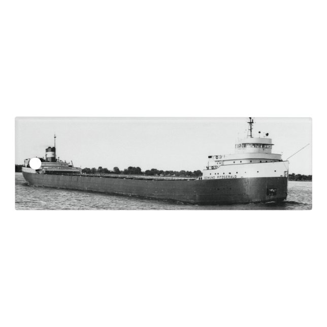 The Edmund Fitzgerald with Crew Names Ruler (Front)