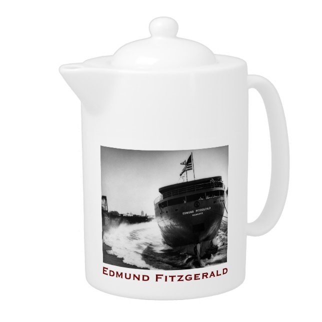 The Edmund Fitzgerald with Crew Names Teapot (Right)