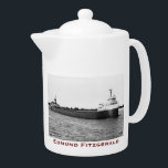 The Edmund Fitzgerald with Crew Names Teapot<br><div class="desc">Remember the 29 men who lost their lives on November 10th, 1975.</div>