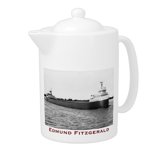 The Edmund Fitzgerald with Crew Names Teapot (Right)