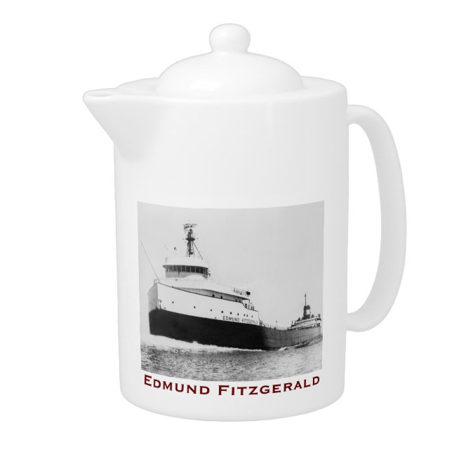 The Edmund Fitzgerald with Crew Names Teapot (Right)