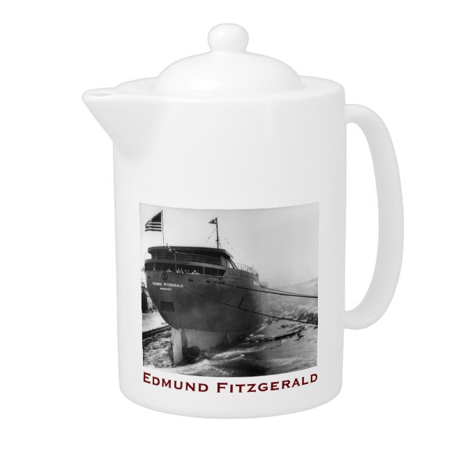 The Edmund Fitzgerald with Crew Names Teapot (Right)