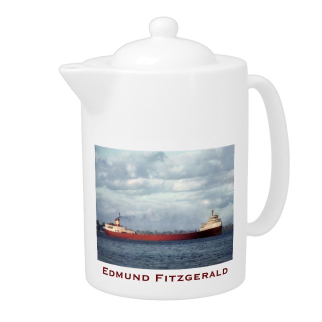 The Edmund Fitzgerald with Crew Names Teapot (Right)