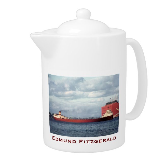 The Edmund Fitzgerald with Crew Names Teapot (Right)