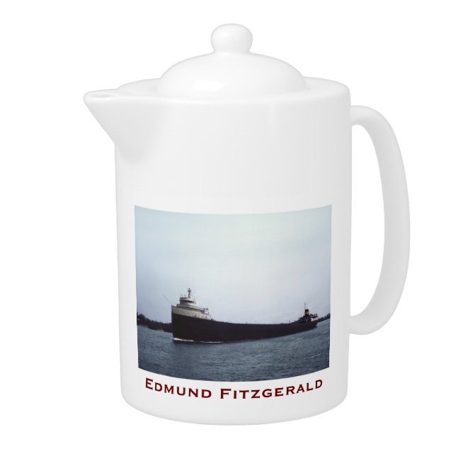 The Edmund Fitzgerald with Crew Names Teapot (Right)