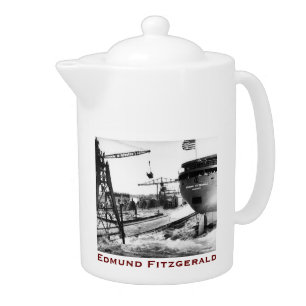 The Edmund Fitzgerald with Crew Names Teapot