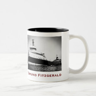 The Edmund Fitzgerald with Crew Names Two-Tone Coffee Mug