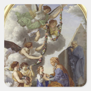 The Education of the Virgin Square Sticker