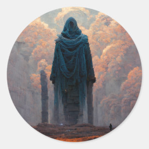 The Effigy Fantasy Sci-Fi Art Classic Round Sticker