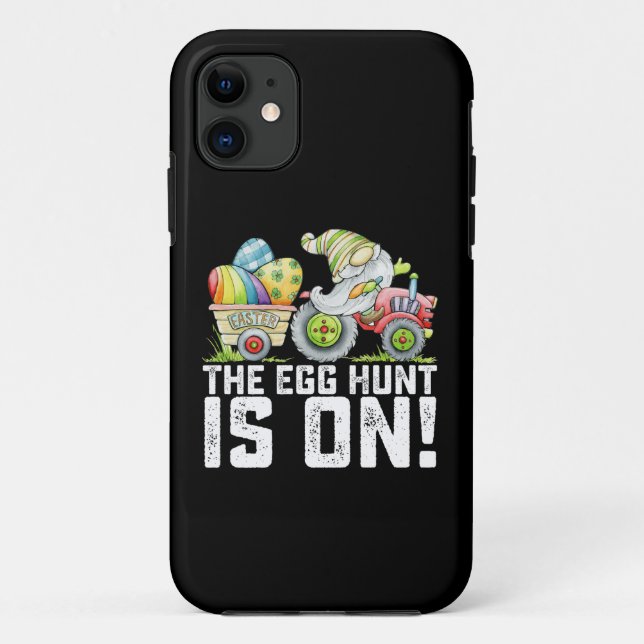 The Egg Hunt Is On Gnome Funny Easter Case-Mate iPhone Case (Back)