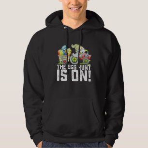 The Egg Hunt Is On Gnome Funny Easter Hoodie