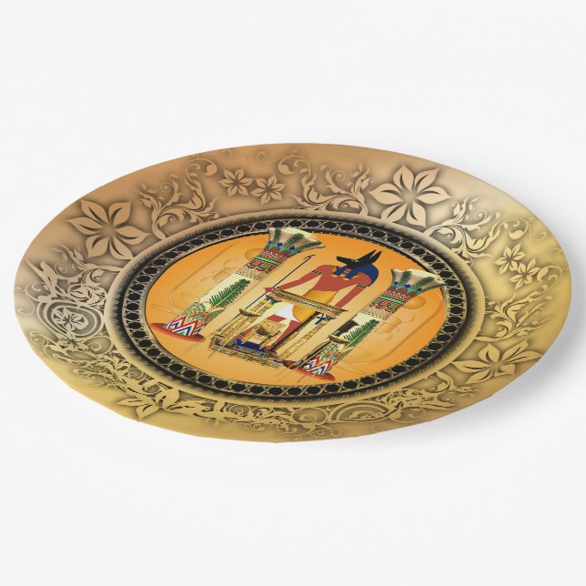 The egypt god anubis paper plates (Angled)