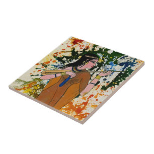 The Egyptian Enchantress by Michael Moffa Tile