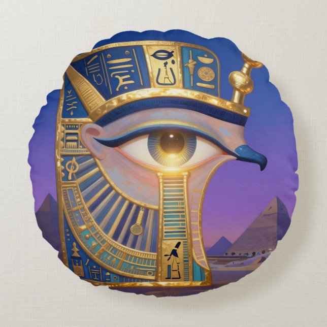 The Egyptian Eye´2 Round Pillow (Front)
