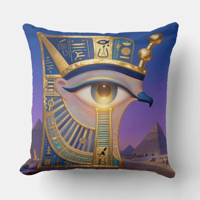 The Egyptian Eye´2 Throw Pillow (Front)