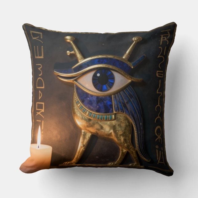 The Egyptian Eye´2 Throw Pillow (Front)