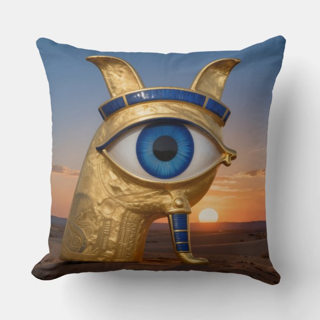 The Egyptian Eye´3 Throw Pillow (Front)