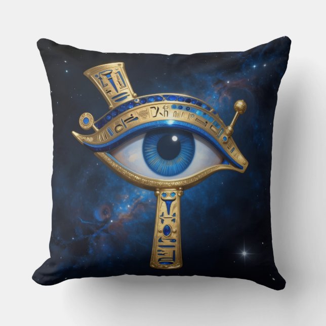 The Egyptian Eye´7 Throw Pillow (Front)