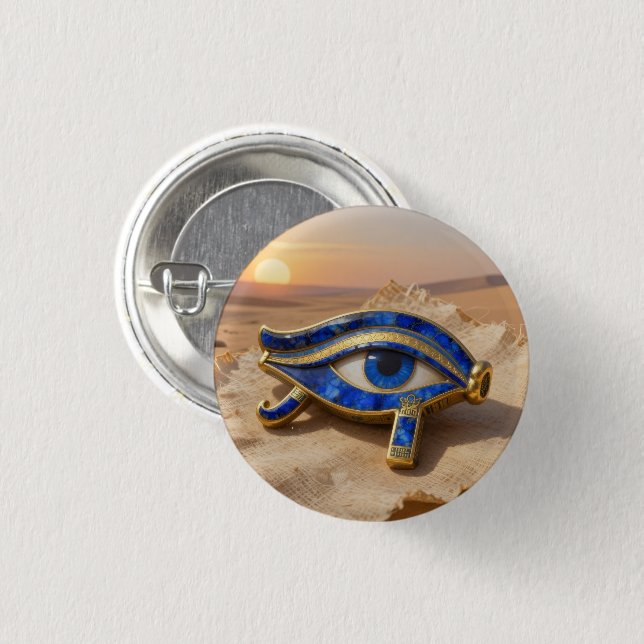 The Egyptian Eye´9 Button (Front & Back)