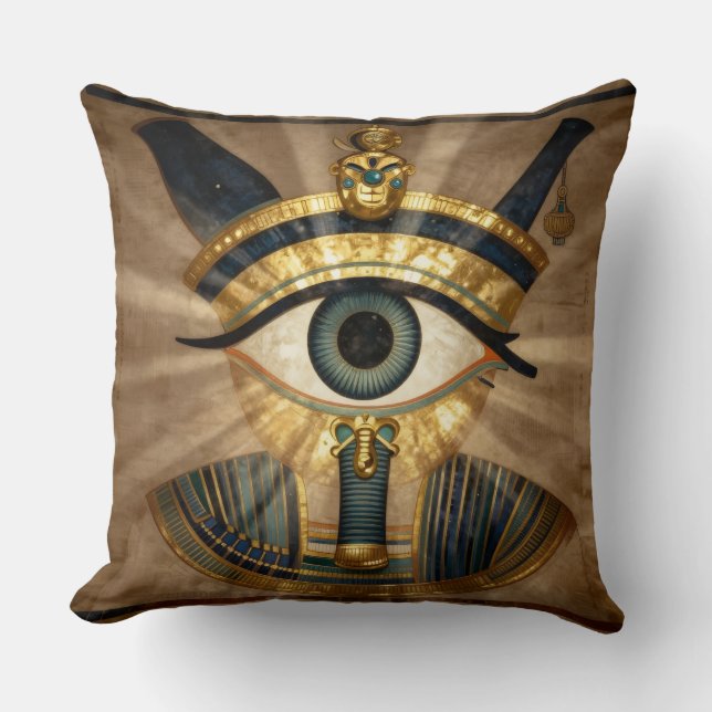 The Egyptian Eye´9 Throw Pillow (Front)