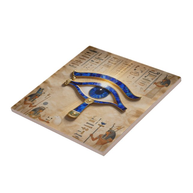 The Egyptian Eye  Ceramic Tile (Side)