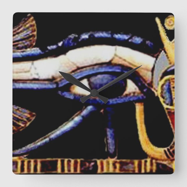The Egyptian Eye of Horus Square Wall Clock (Front)