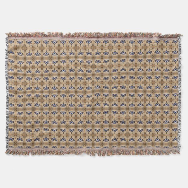 The Egyptian Eye  Throw Blanket (Front)
