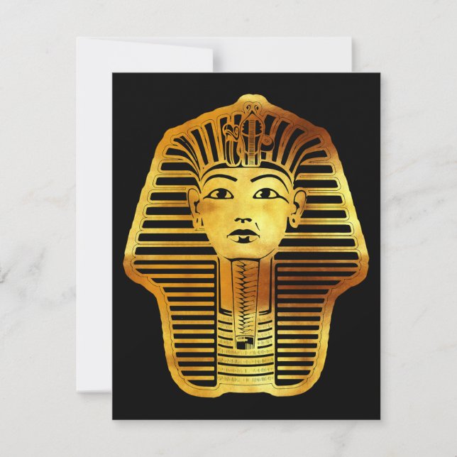 The Egyptian Golden Tutankhamun Mask Note Card (Front)