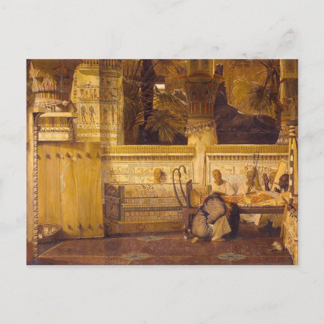 The Egyptian Widow, Alma-Tadema Postcard (Front)