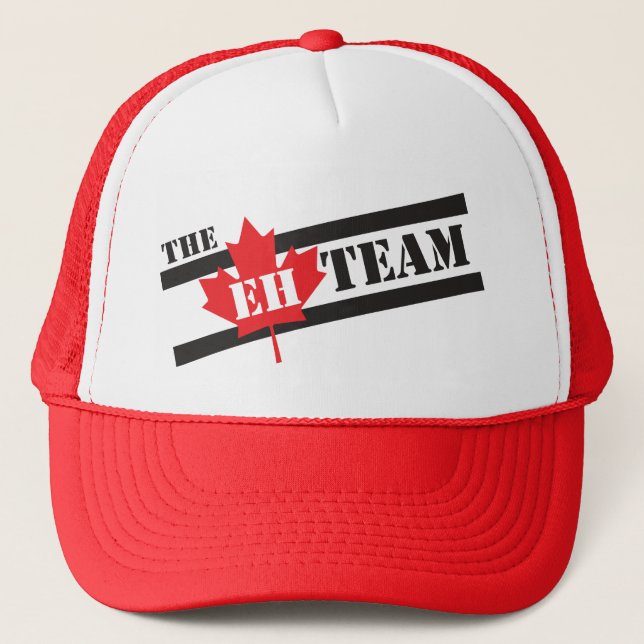 The EH Team Canadian Flag Leaf Trucker Hat (Front)