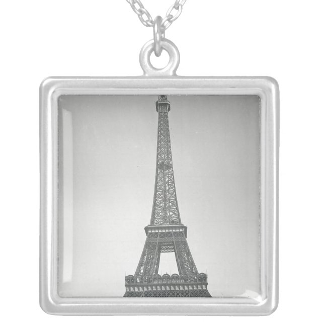 The Eiffel Tower, 1887-89 Silver Plated Necklace (Front)