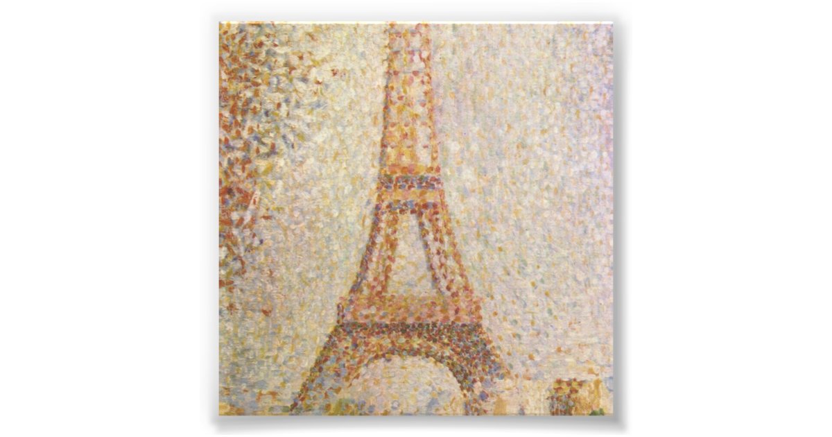 The Eiffel Tower By Georges Seurat Photo Print Zazzle Com