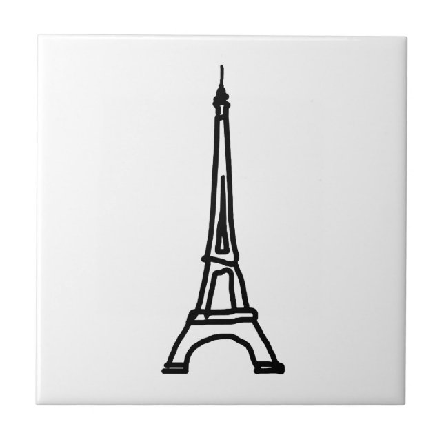 The Eiffel Tower / France Ceramic Tile (Front)
