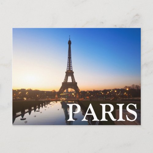 The Eiffel Tower in Fall  Paris France Postcard