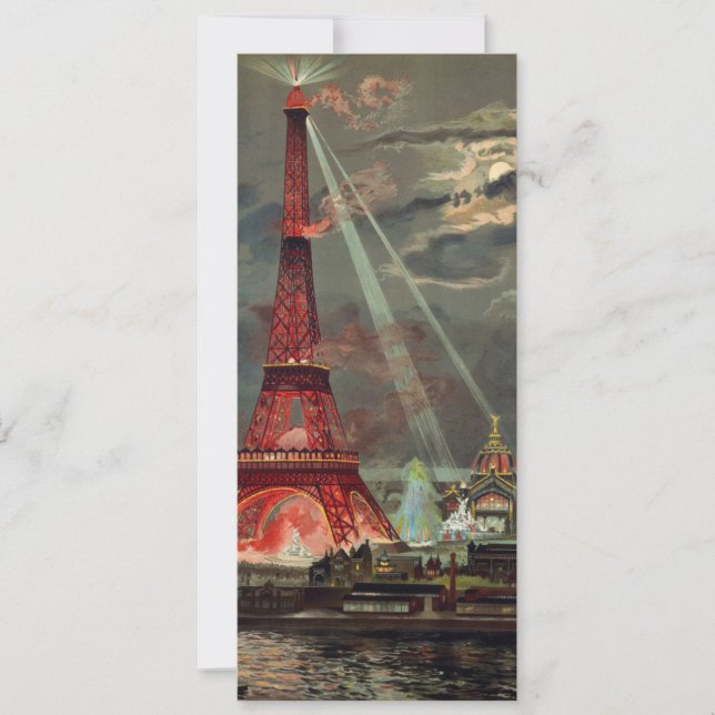 The Eiffel Tower in Red Invitation (Front)