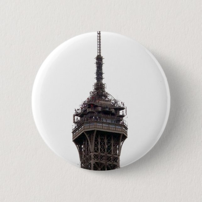 The Eiffel Tower Paris France Pinback Button (Front)