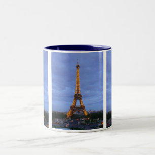 The Eiffel Tower Paris France Two-Tone Coffee Mug