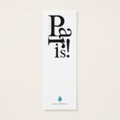 The Eiffel Tower Paris mini bookmark (Back)