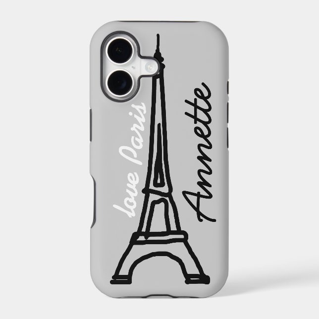 The Eiffel Tower personalized Iphone Case (Back)