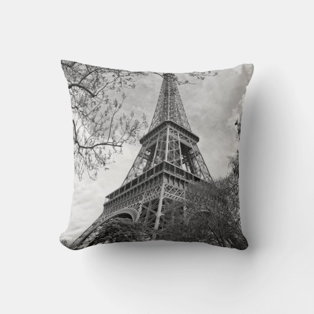 the Eiffel tower Throw Pillow (Front)