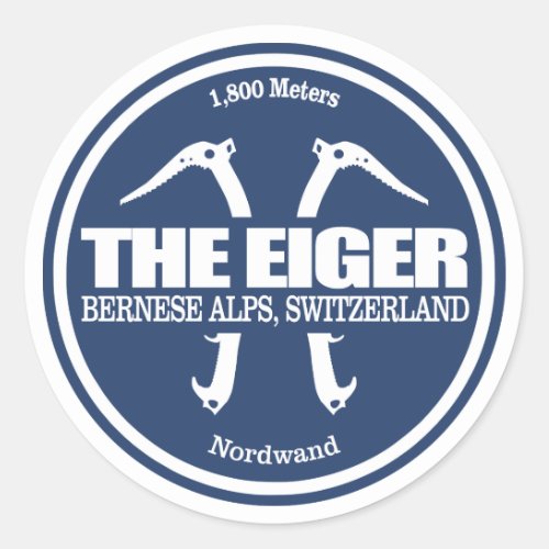 The Eiger axes 2 Classic Round Sticker