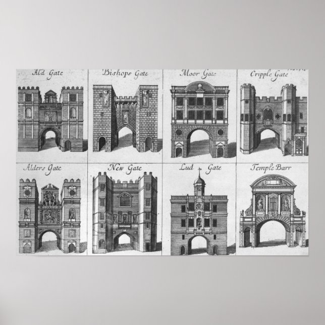 The Eight Gates of the City of London Poster (Front)