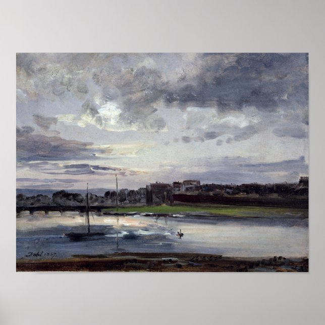 The Elbe and the New Town, Dresden Poster (Front)