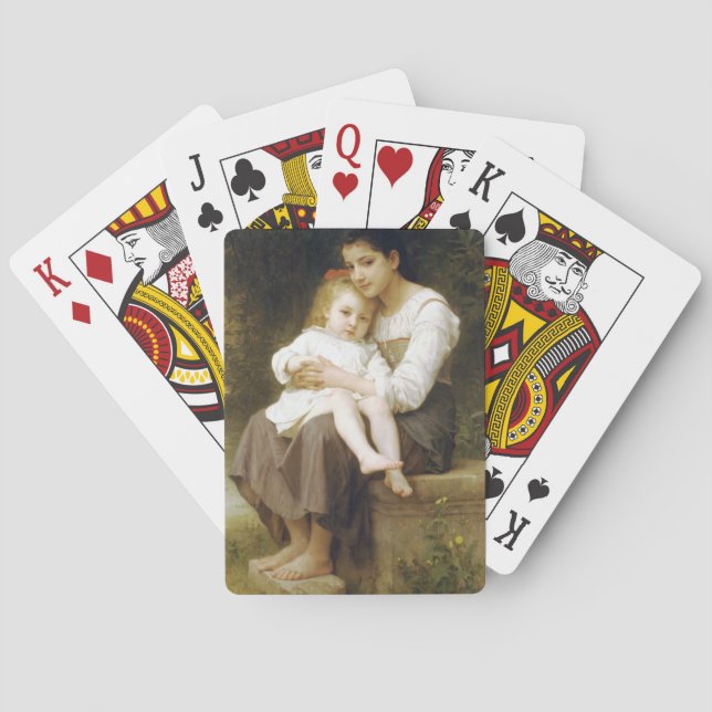 The Elder Sister (by William Bouguereau) Poker Cards (Back)