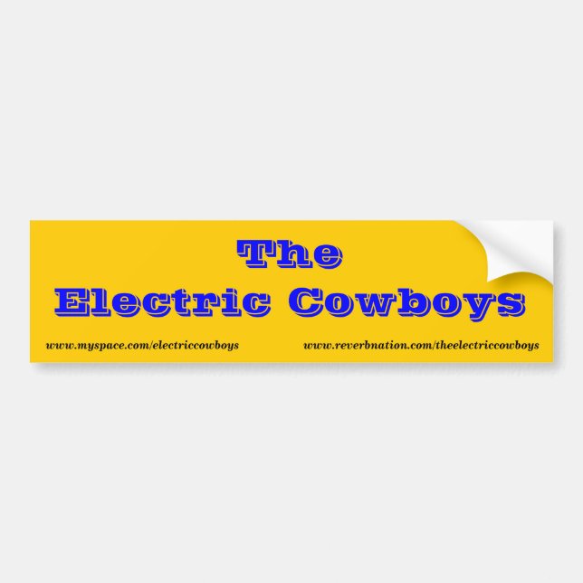 The Electric Cowboys bumper sticker (Front)