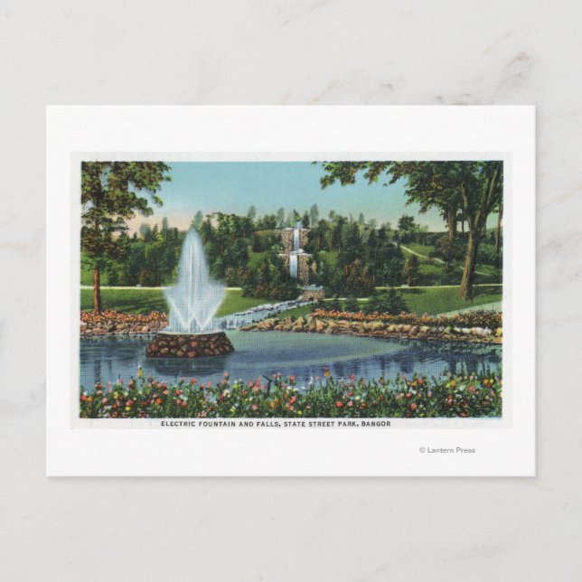 The Electric Fountain and Falls Postcard (Front)