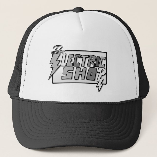 The Electric Shop (grey scale) Trucker Hat (Front)